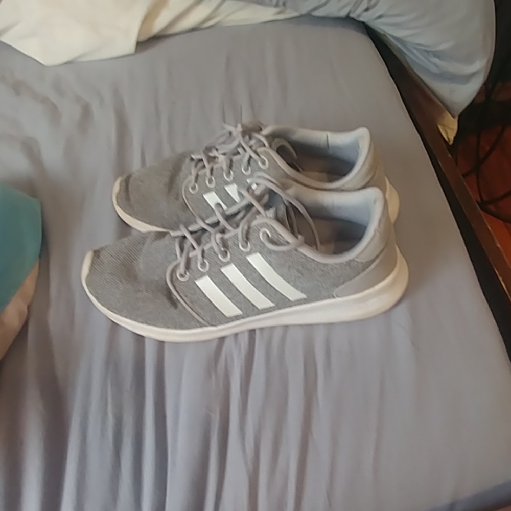 Grey Adidas Cloudfoam shoes